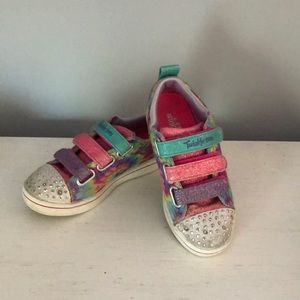Girls Skechers Twinkle Toes Tie Dye Sneakers